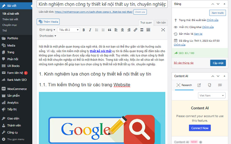 Dịch vụ viết bài chuẩn SEO, unique 100% - Báo giá 2025