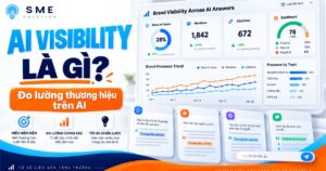 Dashboard đo lường mức độ hiện diện của thương hiệu trên AI