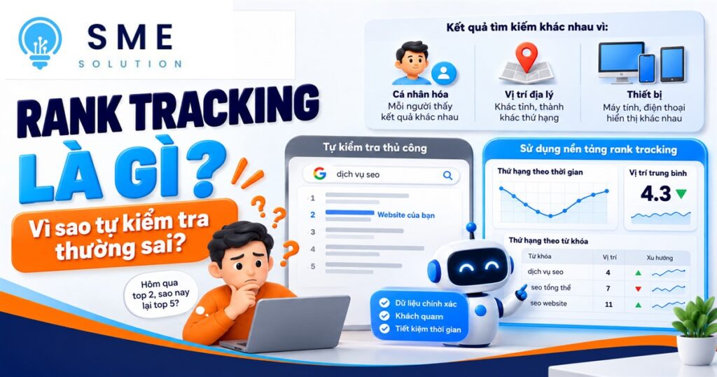 Theo dõi thứ hạng theo vị trí thiết bị và thời gian