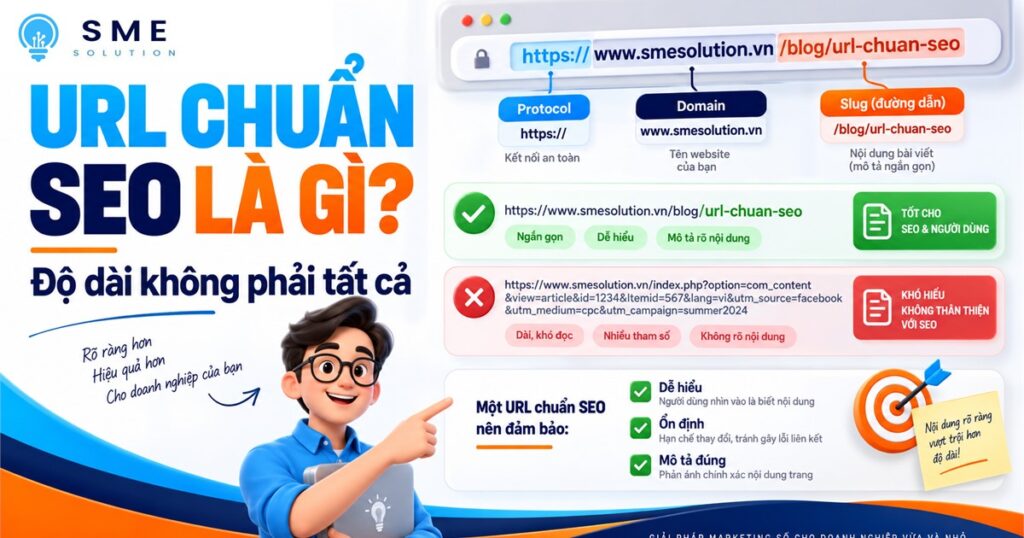 Cấu trúc URL chuẩn SEO rõ ràng và ổn định