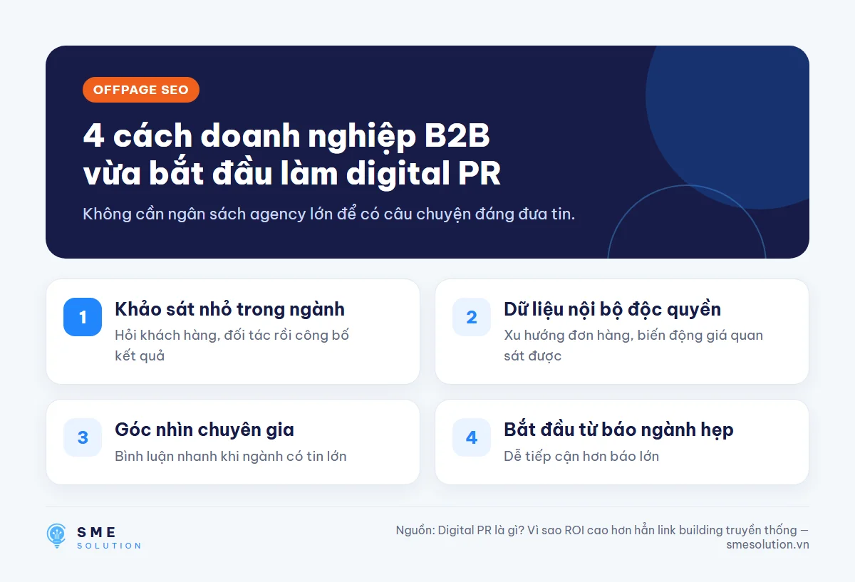 4 cách doanh nghiệp B2B vừa bắt đầu làm digital PR