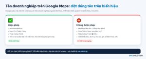 Đổi tên doanh nghiệp trên Google Maps: tên đúng biển hiệu và tên nhồi từ khóa bị cấm