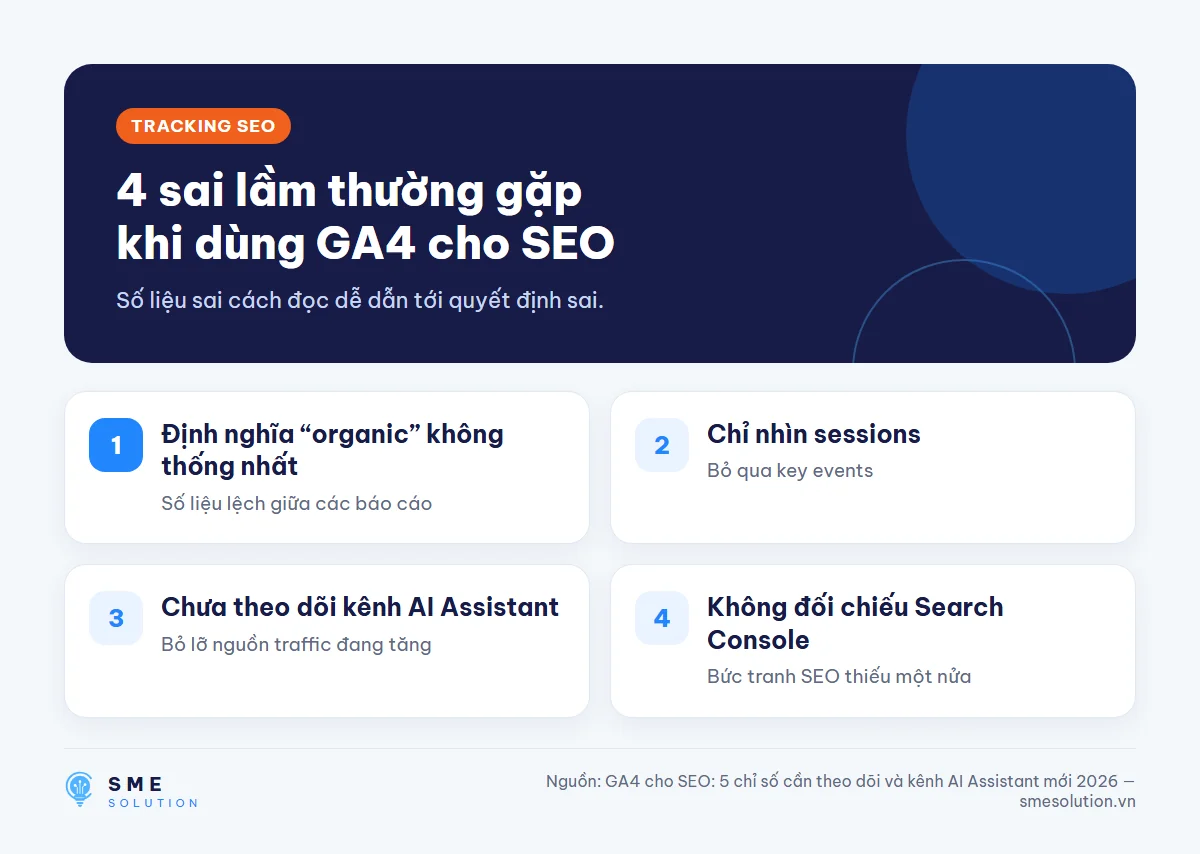 4 sai lầm thường gặp khi dùng GA4 cho SEO
