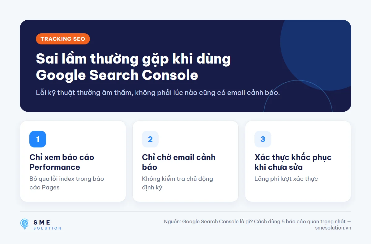 Sai lầm thường gặp khi dùng Google Search Console