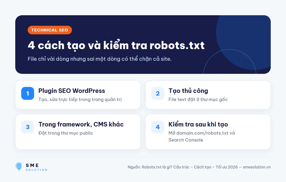 4 cách tạo và kiểm tra robots.txt