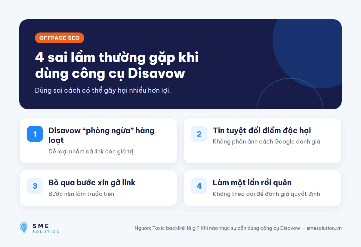 4 sai lầm thường gặp khi dùng công cụ Disavow